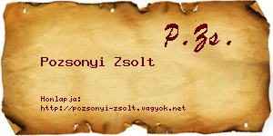 Pozsonyi Zsolt névjegykártya